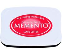 Tsukineko Memento-Tampone di Inchiostro per timbratura, Rosso, Lettera d'Amore, Grande, a Base d'Acqua, Traslucido, Impermeabile, archivio, goffratura, Pad Size: 7,6 x 4,7 cm