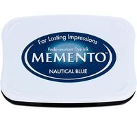 Tsukineko Memento-Tampone di Inchiostro per timbratura, Blu Nautico, Grande, a Base d'Acqua, Traslucido, Impermeabile, archivio, goffratura, Pad Size: 7,6 x 4,7 cm