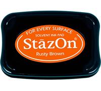 Tsukineko StazOn Stamp Pad, Orange/Brown
