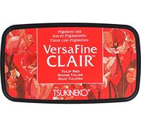 Tsukineko Red Tulip Versafine Clair-Tampone d'inchiostro, Materiale Sintetico, Rosso, 5.6 x 9.7 x 2.3 cm