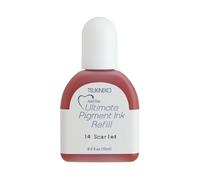 Tsukineko Ultimate Pigment Inker - Inchiostro per timbri, 15 ml, Rosso, Scarlatto Accessori, reinker per tamponi di Inchiostro VersaColor, 15 ml