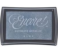 Tsukineko Ultimate - Tampone per timbri Metallizzato, Colore Blu