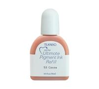Tsukineko VersaColor Ultimate Pigment Timbri i Colore Cocoa (Marrone) da 15 ml-Accessori per Ricarica di Inchiostro dei Tamponi Delicata, 15ml