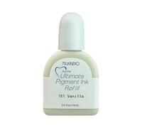 Tsukineko VersaColor Ultimate Pigment Timbri i Colore Vanilla (Beige) da 15 ml-Accessori per Ricarica di Inchiostro dei Tamponi Delicata, 0