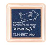 Tsukineko VersaCraft Ink Pad per Timbrare Denim (Blu) da 2,4 x 3,9 cm - A base d'Acqua, Opaco, Archival e per Embossing