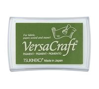 Tsukineko VersaCraft Ink Timbrare Muscat (Verde) base d'Acqua, Opaco, Archival e per Embossing, pad size: 7,6 x 4,7 cm