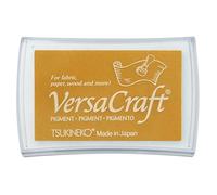 Tsukineko VersaCraft Ink Timbrare Mustard Yellow base d'Acqua, Opaco, Archival e per Embossing, pad size: 7,6 x 4,7 cm