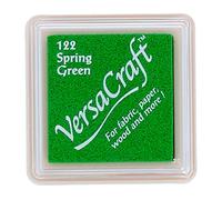 Tsukineko Versacraft vks-122 tampone Inchiostro di Tessuto Piccolo cubo 25 x 25 mm Verde Primavera, Green