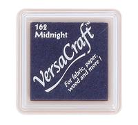 Tsukineko Versacraft vks-162 Timbro di Tessuto Piccolo cubo 25 x 25 mm Mezzanotte, Midnight