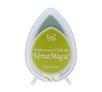 Tsukineko VersaMagic Multi Superficie Dew Drop Gesso Inkpad-tè Foglie, Lime, One Size