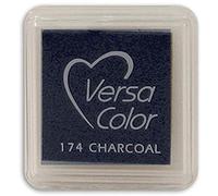 Tsukineko Versasmall Tampone per timbri VersaColor Cube, 25 × 25 mm, Grigio Antracite