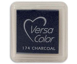 Tsukineko Versasmall Tampone per timbri VersaColor Cube, 25 × 25 mm, Grigio Antracite
