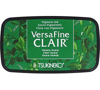 Tsukineko Oasis Versafine Clair-Tampone di Inchiostro, Materiale Sintetico, Verde, 5.6 x 9.7 x 2.3 cm
