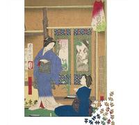 Tsukioka Yoshitoshi Rompicapo in Legno Per Adulti, Puzzle Japanese Ukiyo-e, Puzzles museo 1000 Pezzi Giochi Educativi, arte Puzzle Impegnativi, Regalo Per Amore E Amico