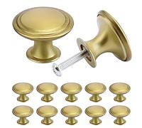TsunNee - 24 pomelli per armadietti vintage, eleganti pomelli per cassetti, maniglie per mobili della cucina antiche in ottone, pomelli rotondi per ante di mobili da 30 mm
