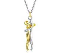 TSUOUKL 1 Pezzo Collore Stile Amore Abbraccio Collore Abbraccio Ciondolo Pieno d'Amore Abbraccio per Donna e Uomo Regalo San Valentino Compleanno Coppia Gioiello Quotidiano