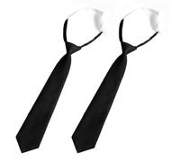 TSUOUKL 2 cravatte nere da donna, cravatte lunghe, cravatte JK, cravatte strette, cravatte regolabili, per ragazze, laurea, matrimonio d'affari