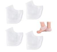 TSUOUKL 4 cuscinetti in silicone, protezione per il tallone, inserti per sperone calcaneare, adatto per fessure asciutte, fascite plantare, sperone calcaneare, caviglie gonfie, allevia il dolore
