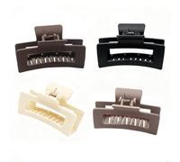 TSUOUKL 4 fermagli per capelli extra grandi, 13 cm, grandi fermagli per capelli spessi, lunghi e ricci, opachi, antiscivolo per capelli da donna, con forte tenuta, XL