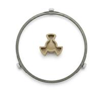 TSUOUKL Kit di Riparazione per Piatto Girevole Microonde (1x Accoppiatore a Y + 1x Anello a Rulli), Ricambi Universali, Materiale PPS Resistente al Calore, Ripara Rumori e Blocchi