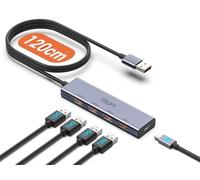 TSUPY Hub USB 3.2 Gen 2, hub USB 3.2 10Gbps con 4 porte USB-A, hub dati in alluminio con cavo da 120 cm compatibile per laptop, desktop PC, Xbox e Mac, ecc.