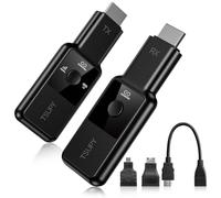 TSUPY Trasmettitore e Ricevitore HDMI Wireless, Trasmissione Wireless HDMI Portatile 50M, Doppia banda 2,4 GHz/5,8 GHz, Plug-and-Play per lo streaming di video e audio da laptop, PC a HDTV/Proiettore