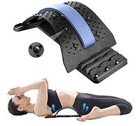 TSUSF Massaggiatore per La Schiena Regolabile A 4 Livelli Barella per Collo in Vita Stretch Supporto Lombare Rilassamento Attrezzatura per Il Fitness per Alleviare Il Dolore della (Color : Pink)