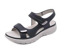 Tsuukuie Sandali sportivi da donna, comodi, leggeri alla moda, Nero , 40 EU