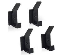 TSUYA Ganci doppi magnetici resistenti, confezione da 4 ganci magnetici resistenti, ganci neri da crociera grandi per cappotti, accappatoi, asciugamani, chiavi e cappelli