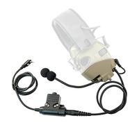 TSVISIONCORE Microfono e PTT per cuffie Howard Leight Impact Sport con cancellazione del rumore Airsoft (Tan)