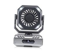 Tsynapter Ventilatore ricaricabile USB con selezione a 5 velocità, movimento a 120 gradi e potenza 8000 mAh per campeggio, uffici, uso domestico, ventola per istituti di crisi