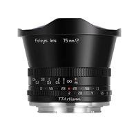 TT Artisan TTAL07520CR, Obiettivo fisheye da 7,5 mm F2.0 APS-C Fisheye, attacco per Canon R Mount Black Ultra grandangolare con angolo di visione di 180 gradi, Nero sensa filtro