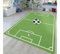 TT Home Tappeto da gioco per la cameretta dei bambini con design del gioco del calcio, in verde, Dimensione:120x160 cm