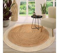 TT Home Tappeto Fibra Naturale Juta Soggiorno Rotondo Etnico Boho Fatto A Mano B