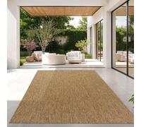 TT Home Tappeto Per Esterni Tappeto Cucina Balcone Terrazza Design Moderno Monocolore, Colore:Caffè, Dimensione:160x220 cm