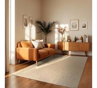 TT Home Tappeto Per Esterni Tappeto Cucina Balcone Terrazza Design Moderno Monocolore, Colore:Natura, Dimensione:140x200 cm
