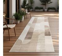 TT Home Tappeto Per Interni Ed Esterni Resistente Alle Intemperie Balcone Camera Da Letto Motivo Scandi Boho Unicolore Aspetto, Colore:Beige, Dimensione:80x250 cm