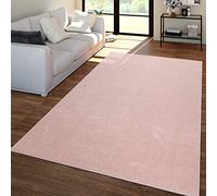 TT Home Tappeto Salotto Moderno, Camera da Letto, Pelo Corto, Lavabile, Monocolore Pastello, Facile da Pulire, Colore: Rosa, Dimensione:80x250 cm