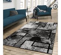 TT Home Tappeto Salotto Moderno Soggiorno Pelo Corto Vintage Screziato Moderno Motivo Geometrico, Colore:Grigio 2, Dimensione:140x200 cm
