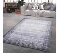 TT Home Tappeto Salotto Pelo Corto Moderno Used Look Astratto Con Bordatura, Colore:Grigio Crema, Dimensione:60x100 cm