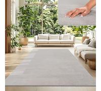 TT Home Tappeto Salotto Pelo Corto Monocolore Design Moderno Lavabile, Colore: Argento, Dimensione:120x160 cm