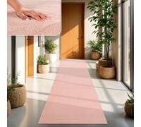 TT Home Tappeto Salotto Pelo Corto Monocolore Design Moderno Lavabile, Colore: Rosa, Dimensione:60x100 cm