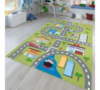TT Home Tappeto Stanza Bambini Auto Bambini Strada Antiscivolo Moderno, Colore:Verde 2, Dimensione:80x150 cm