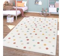 Tappeto Stanza Bambini Polkadot Lavabile Antiscivolo Soft