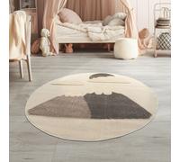 TT Home Tappeto Stanza Bambini Soft 3D Sole Moderno Peloso