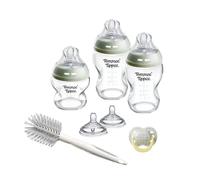 TT Starter Set Natural Start in vetro per neonati, 150 ml e 250 ml, biberon anti-colica con tettarella a flusso lento e Super Lento, tettarelle dalla forma simile al seno materno, autosterilizzante
