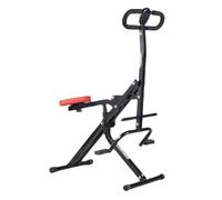 TT-YEC Attrezzatura per Esercizi Addominali in Ferro Pesante, Trainer Ausiliario per Squat, Sedile Regolabile in 5 Posizioni, Macchina per Equitazione Pieghevole con Monitor