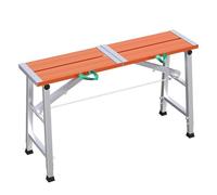 TT-YEC Attrezzatura Professionale Per Ponteggi Con Piattaforma Di Lavoro, Gradini in Lega Di Alluminio, Ponteggi Con Tubi in Acciaio Zincato, Sgabello Pieghevole,A is 120cm long