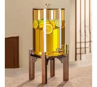 TT-YEC Distributore d'Acqua con Rubinetto A Tenuta Stagna, Dispenser per Bevande A Bocca Larga, Dispenser per Bevande Fredde in Vetro Ad Alta Trasparenza, 3,5/5/7L,5l b