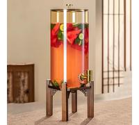 TT-YEC Distributore d'Acqua con Rubinetto A Tenuta Stagna, Dispenser per Bevande A Bocca Larga, Dispenser per Bevande Fredde in Vetro Ad Alta Trasparenza, 3,5/5/7L,7.5l b